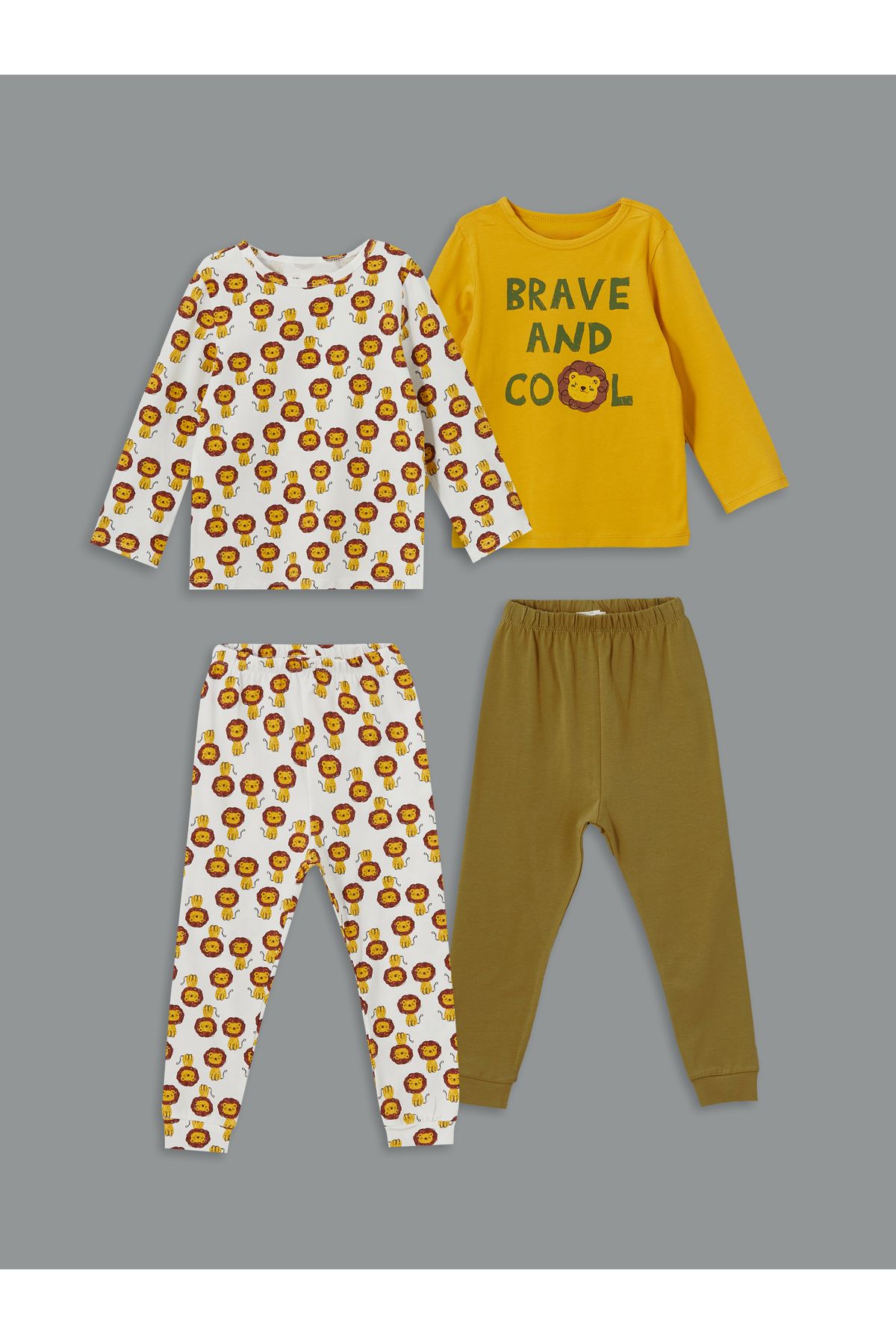 LC Waikiki Bisiklet Yaka Erkek Bebek Pijama Takım 2'li