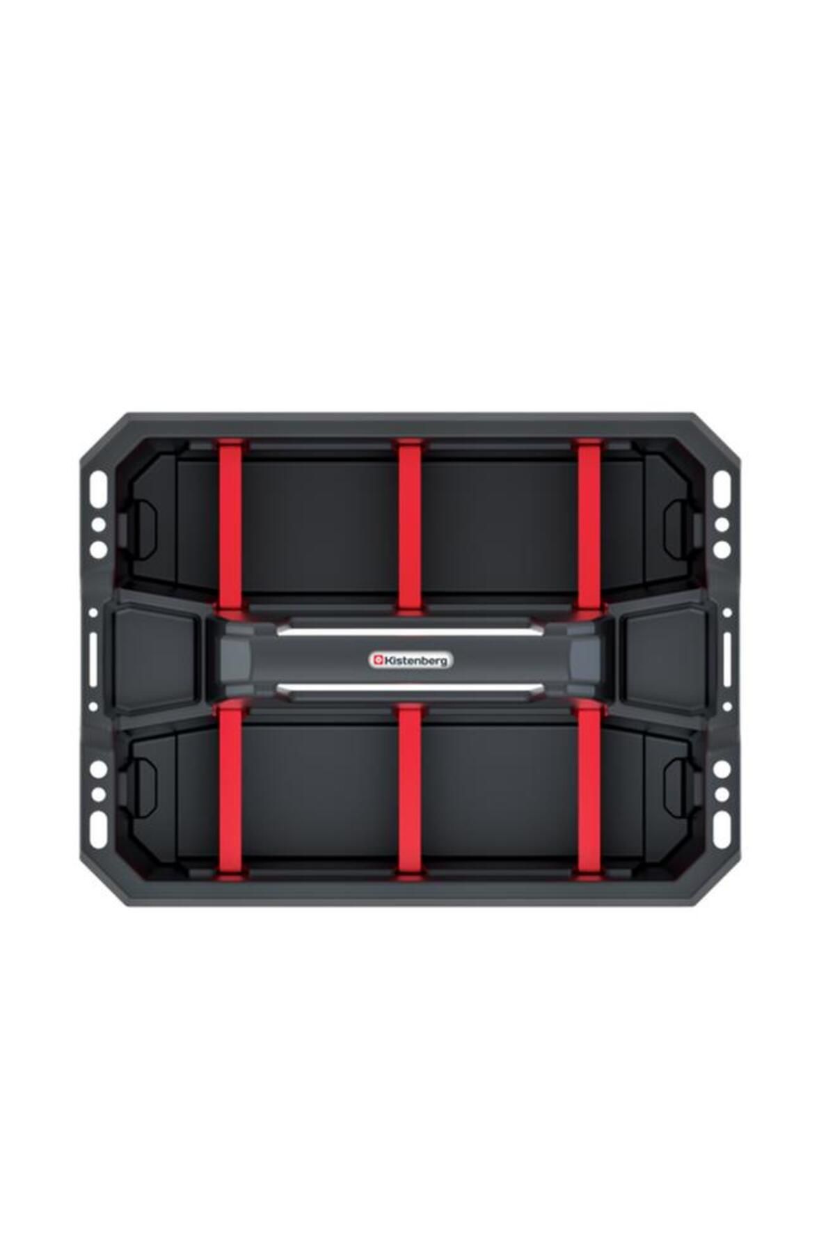 Generic-Kistenberg Cargo Plus 40 Multi-Compartment Workshop Tool Carrier Tray with Ergonomic Handle Black 1