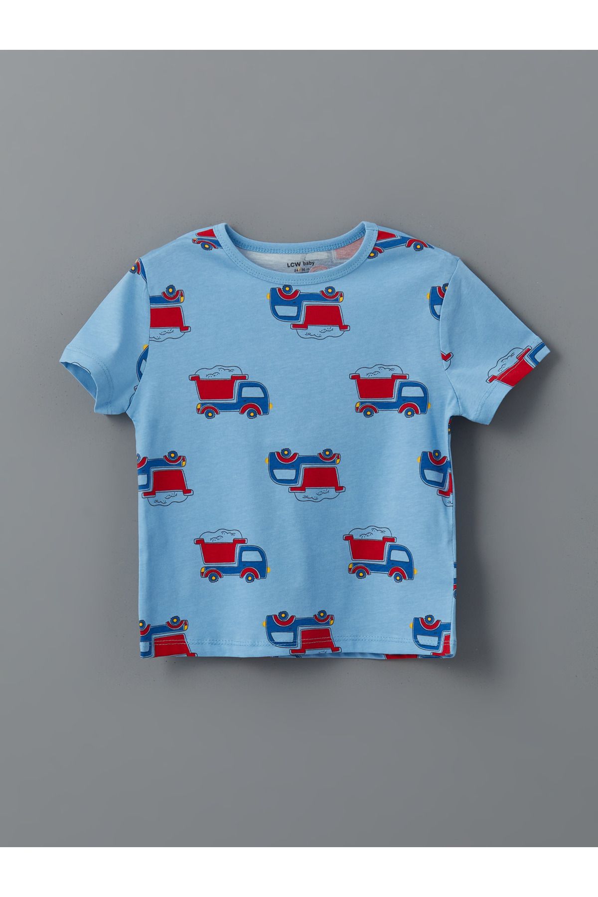 LC Waikiki Bisiklet Yaka Baskılı Erkek Bebek Pijama Üst