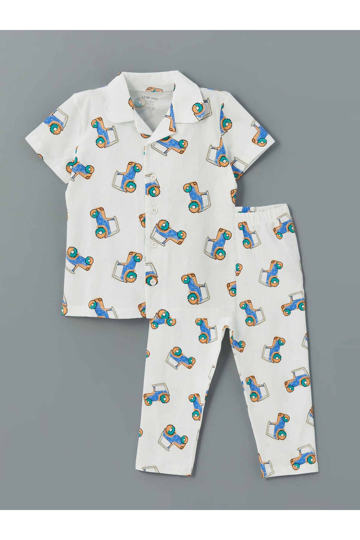 LC Waikiki Polo Yaka Baskılı Erkek Bebek Pijama Takım