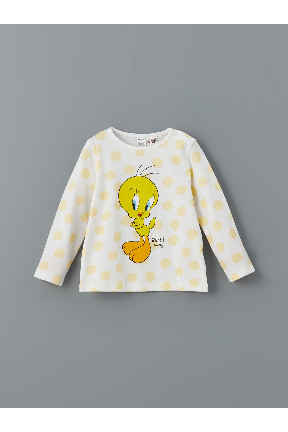 LC Waikiki Tweety Baskılı Kız Bebek Pijama Üst