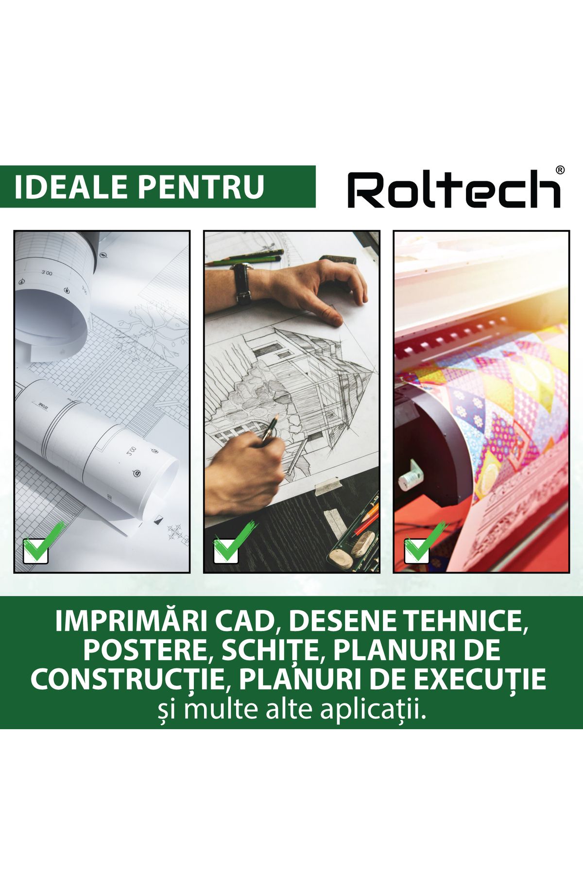 ROLTECH-Plotter Paper Roll A0+ ROLTECH | 914mm x 50m | 80 gr/m² | Plotter paper 4