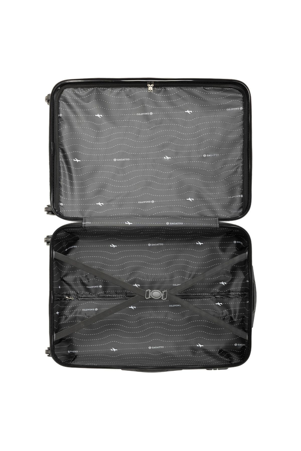 zagatto-Valiză mare, albastră, 90L, roți pivotante, mâner din aluminiu, mărimea L, ZG501 A 2