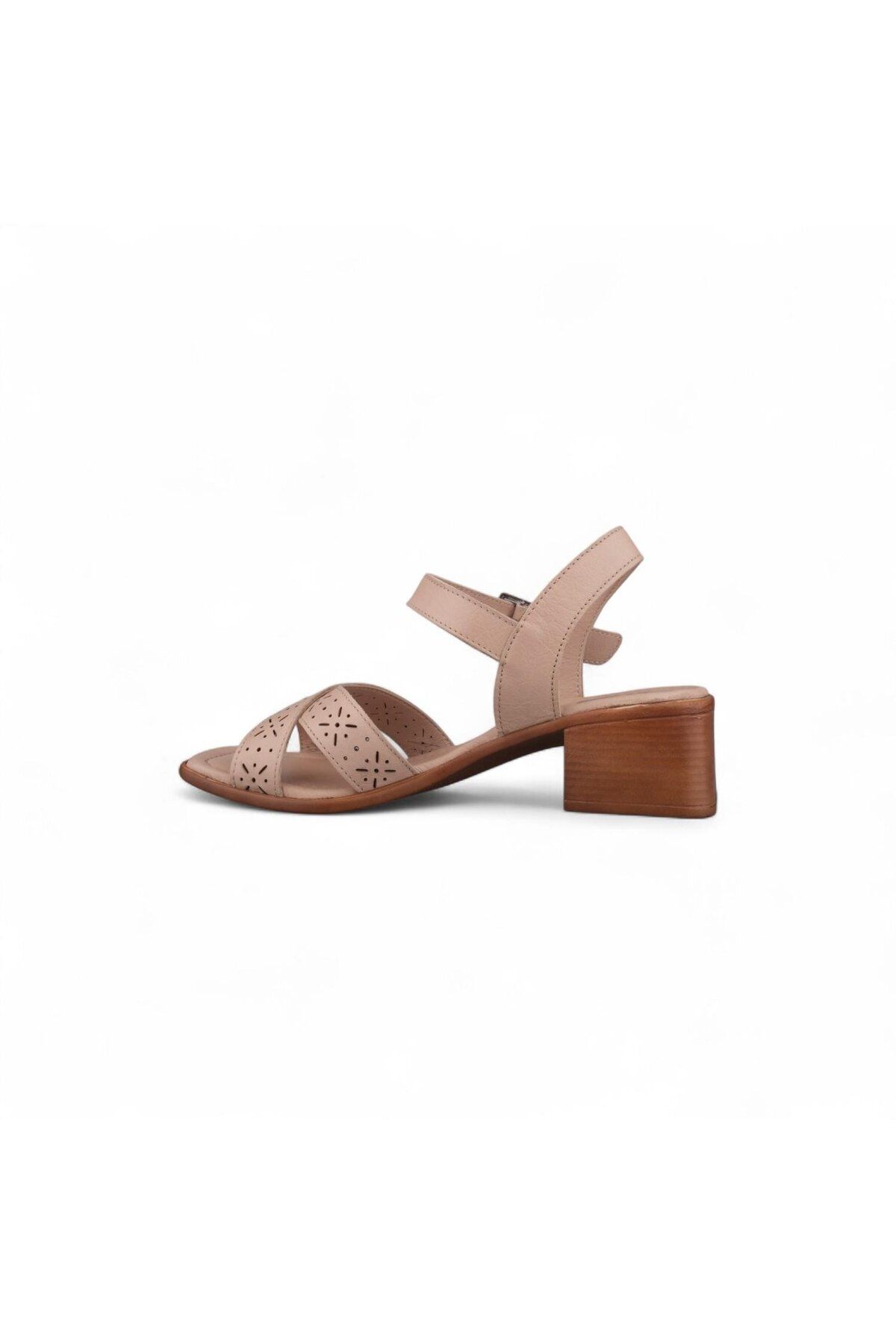M.P.-Women's daily sandals - beige, leather 3