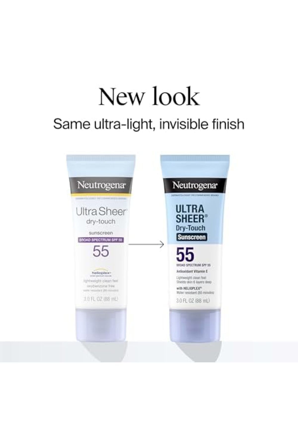 Neutrogena-Ultra Sheer Dry-Touch Sunscreen Lotion, Broad Spectrum SPF 55 UVA/UVB Protection, Oxybenz 4