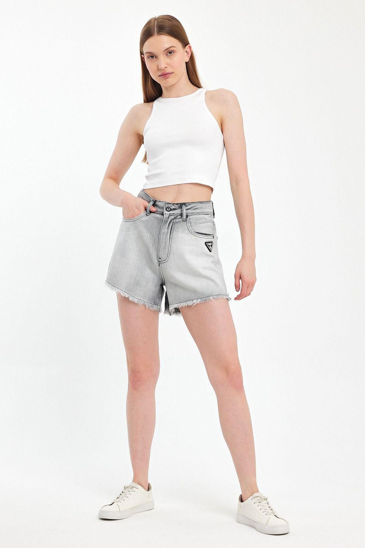 Jijass Jeans Pamuklu Denim Şort