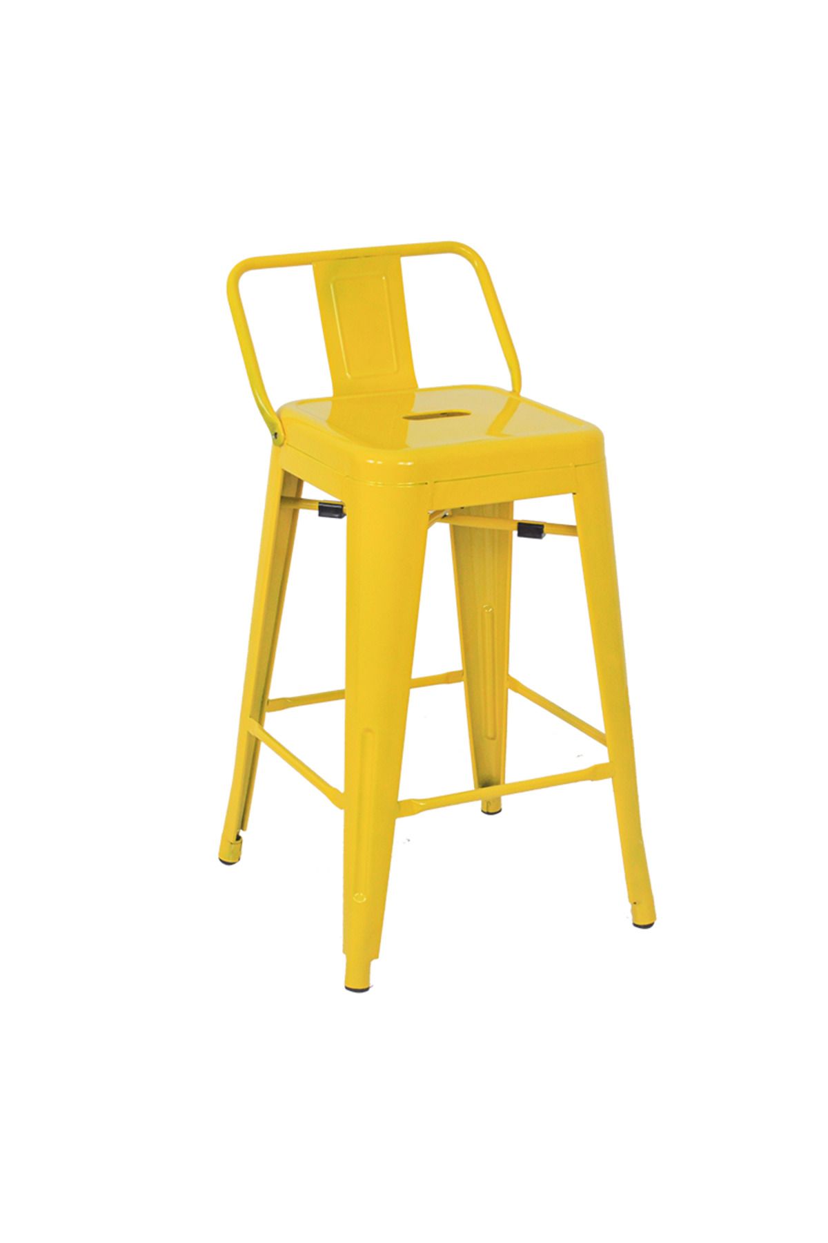 ChairLife Tolix Sırtlı Yüksek Metal Tabure