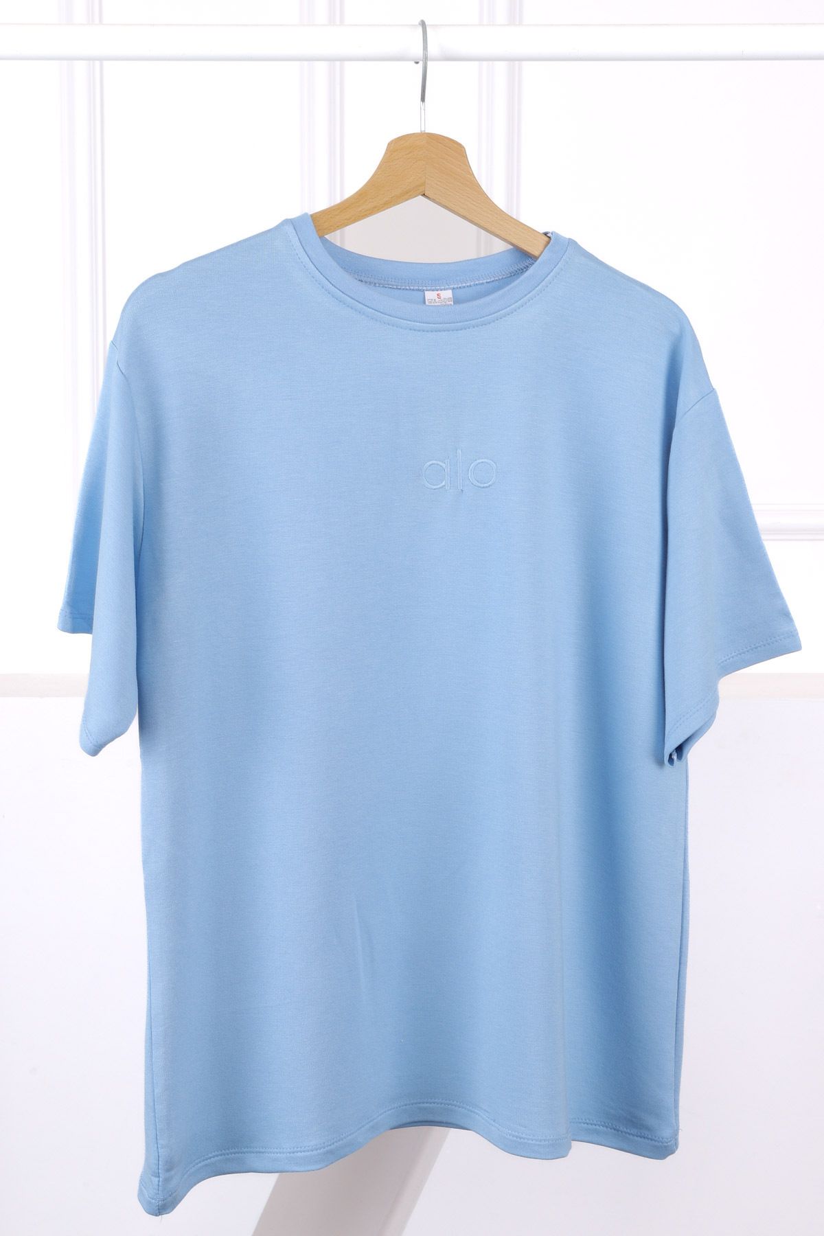 İmajButik Bebe Mavi Nakışlı Kısa Kol Modal T-Shirt