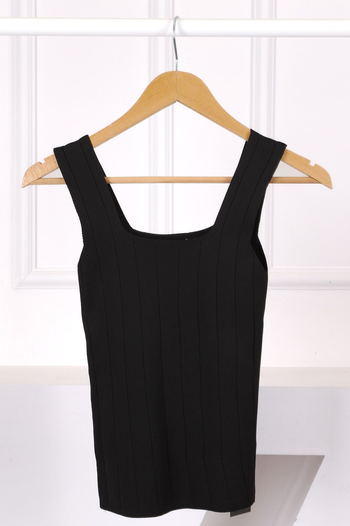 İmajButik Siyah Fitilli Kare Yaka Bluz