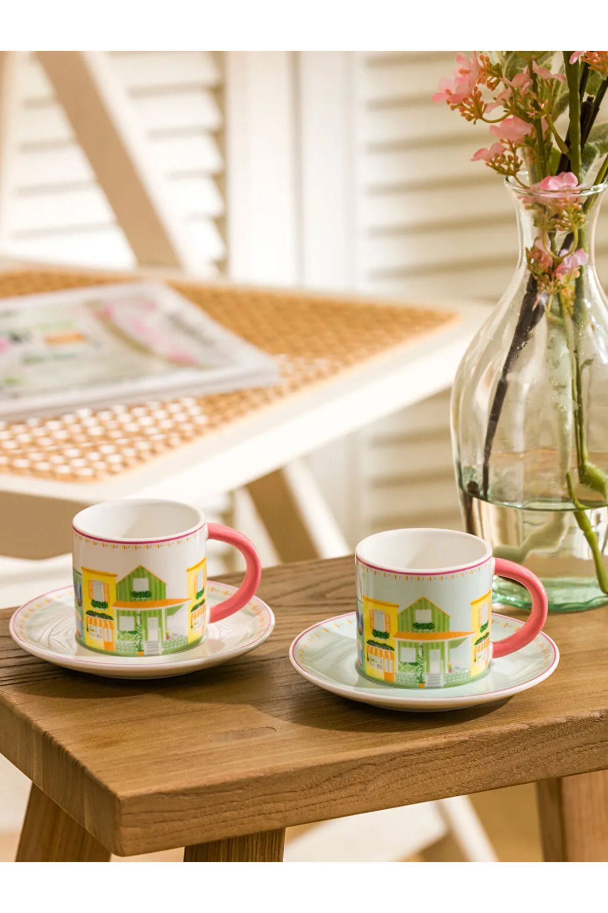 LC Waikiki LCW HOME Karışık Baskılı 2 Kişilik Porselen Kahve Fincan Takımı 90 ml