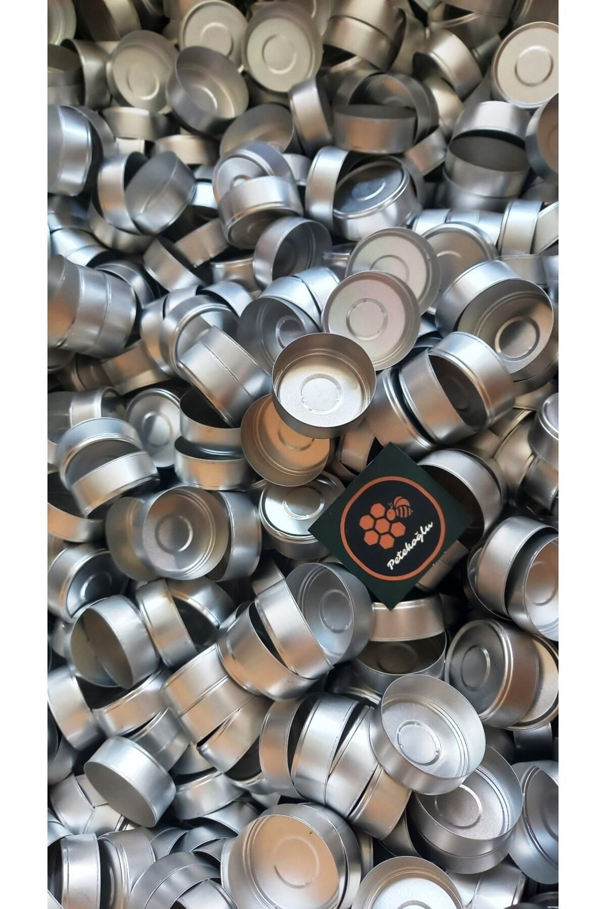 DEKORANLA 20 Adet Boş Alüminyum Tealight Mum Kabı, Gümüş Renk, Standart Boy