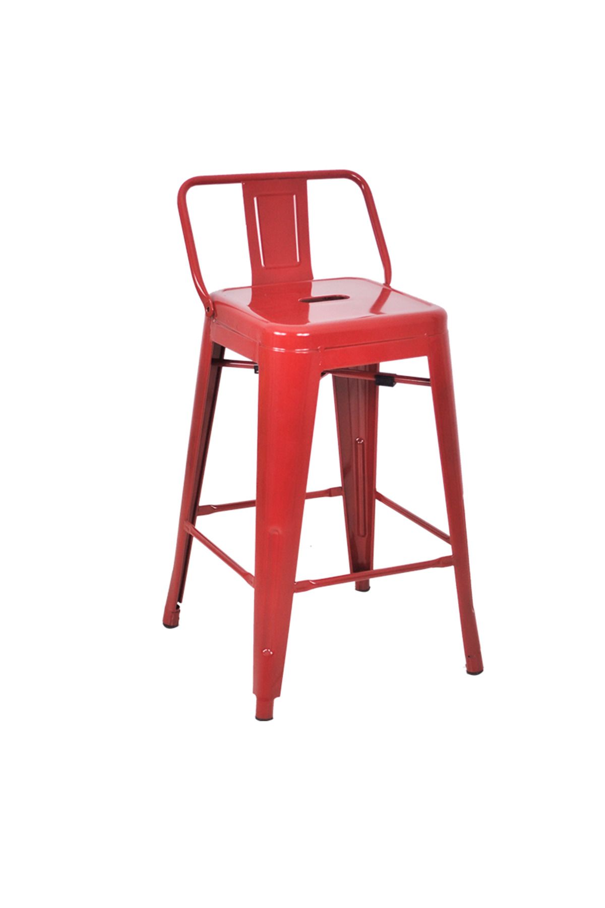 ChairLife Tolix Sırtlı Yüksek Metal Tabure