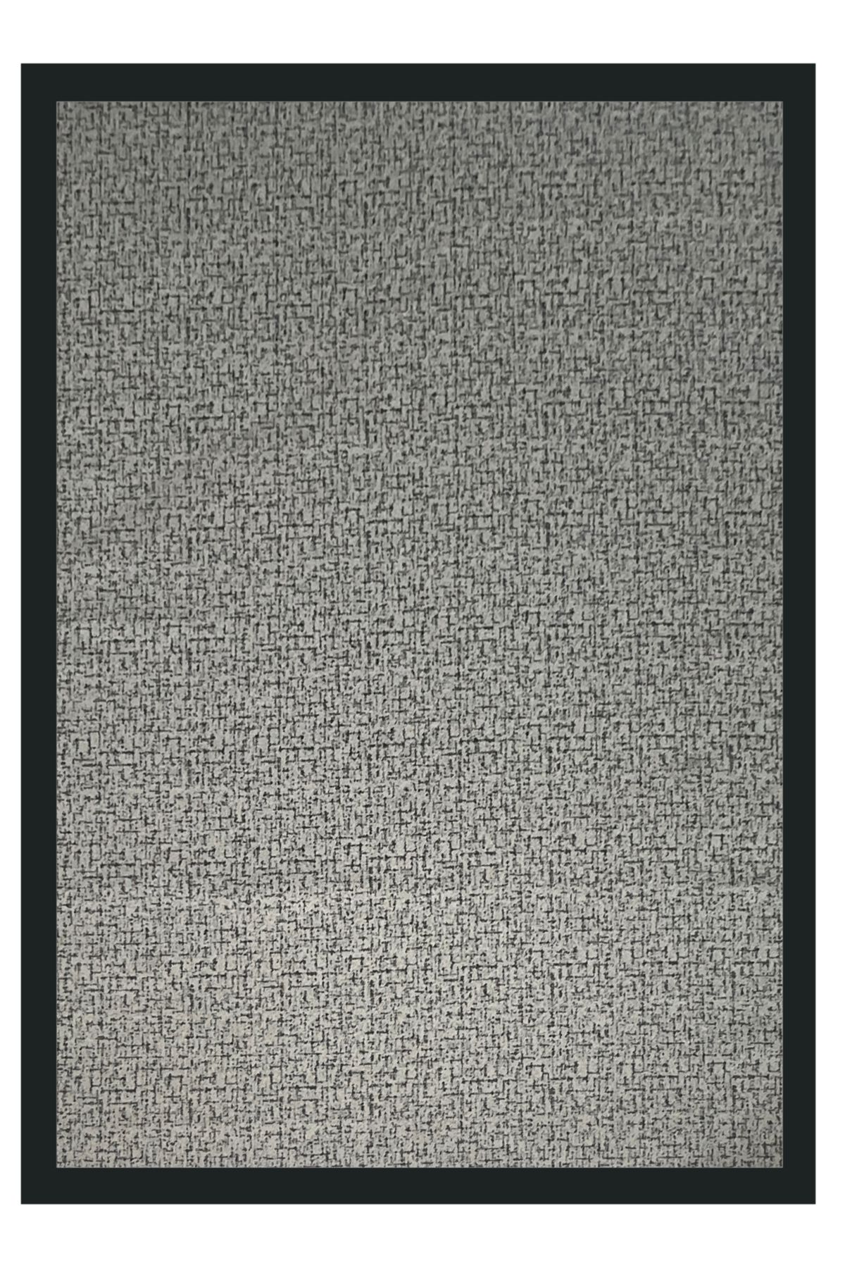 Rugs Modern Halı New Corner Siyah Kenar Detaylı Koyu Gri Desenli Dokuma Taban Modern Dekoratif Halı newcorner07