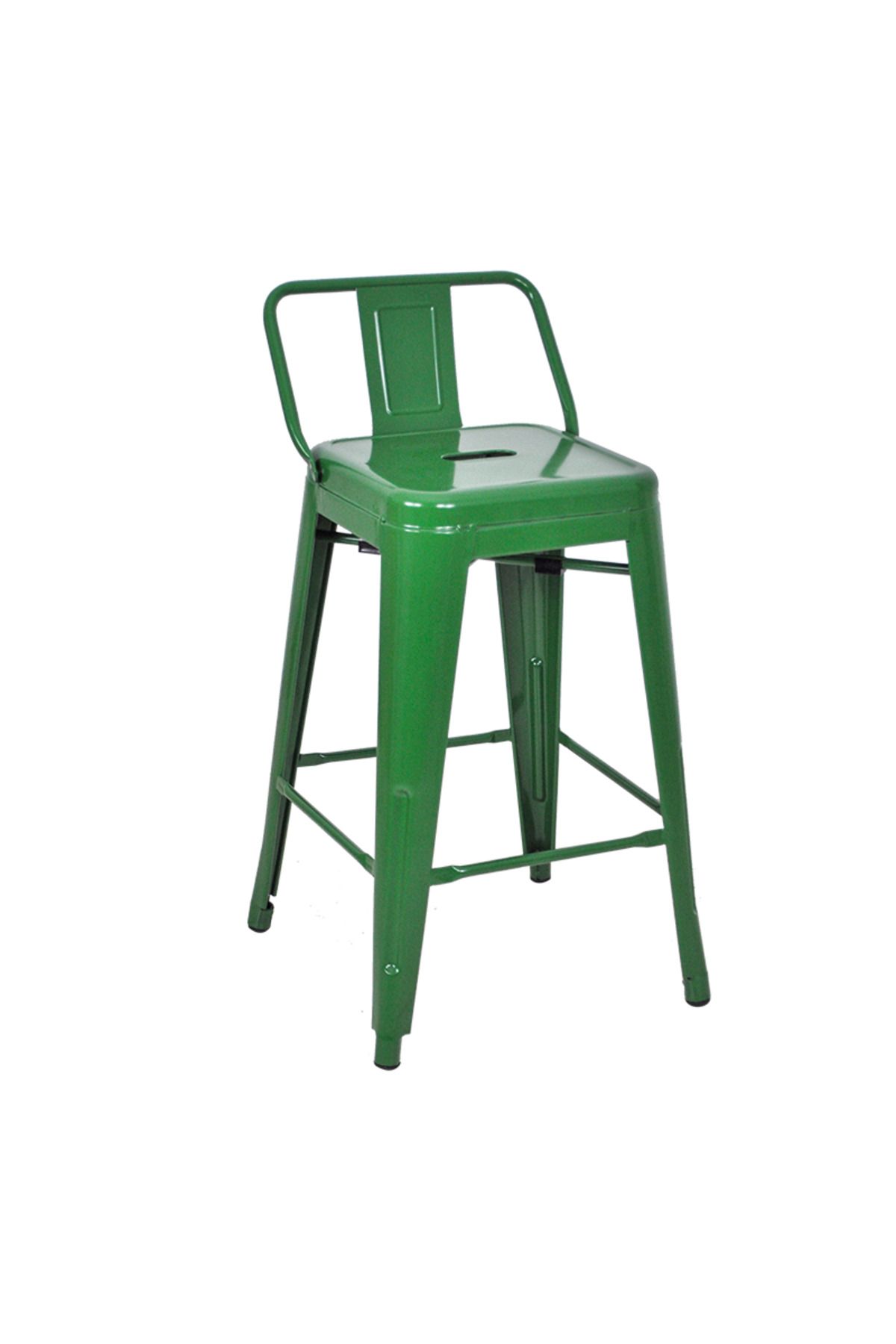 ChairLife Tolix Sırtlı Yüksek Metal Tabure