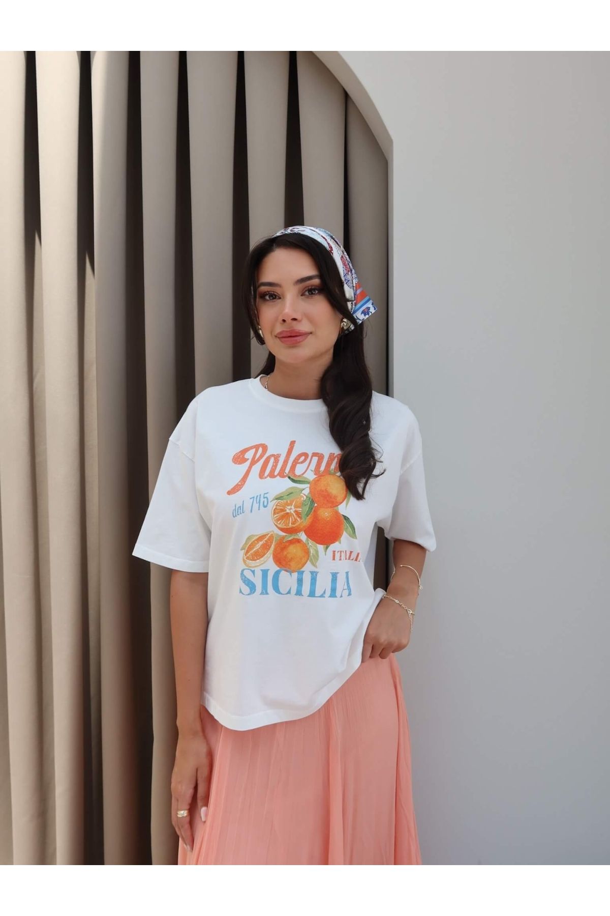 ESRAHELVACI Palermo Baskılı T-Shirt