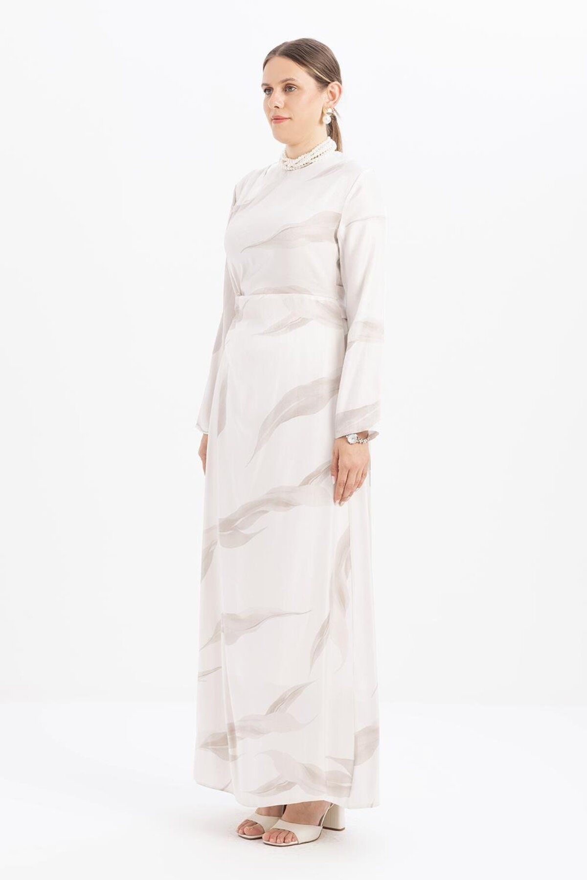 ALLDAY-Mink-Stone-Shiny Patterned Dress 3