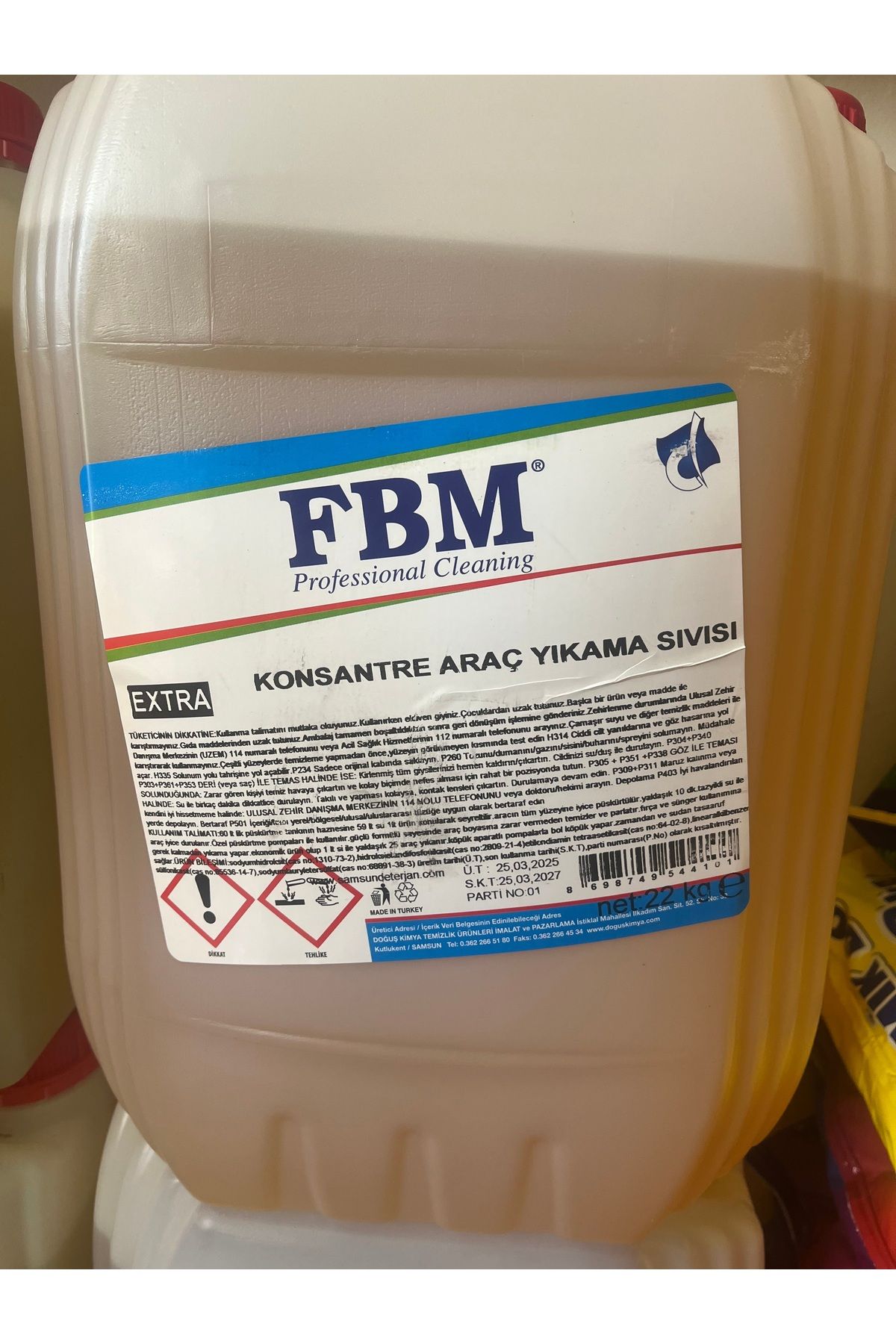 FBM Konsantre Araç yıkama köpüğü cila etkili su ile çoğaltılır 22kg