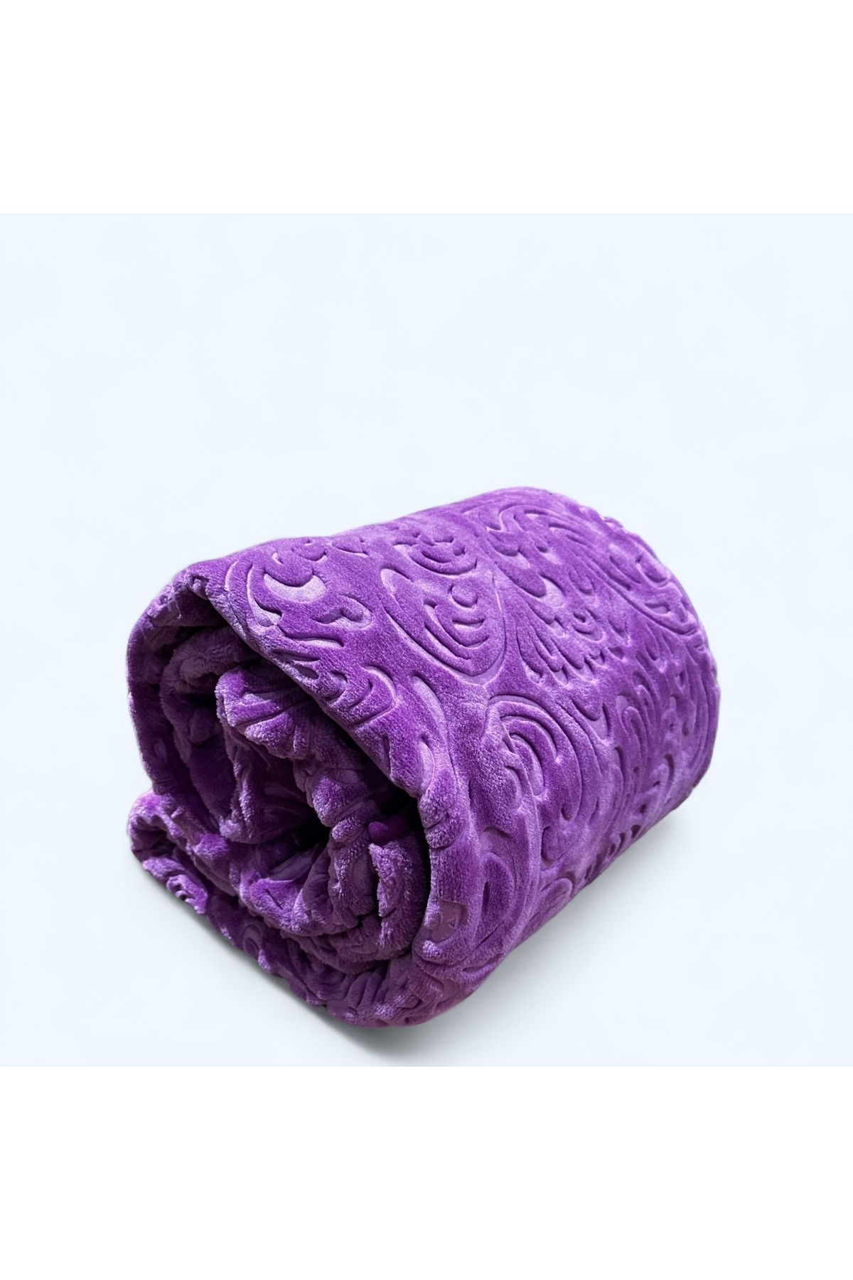 Cotton Tek Kişilik Battaniye - Mor