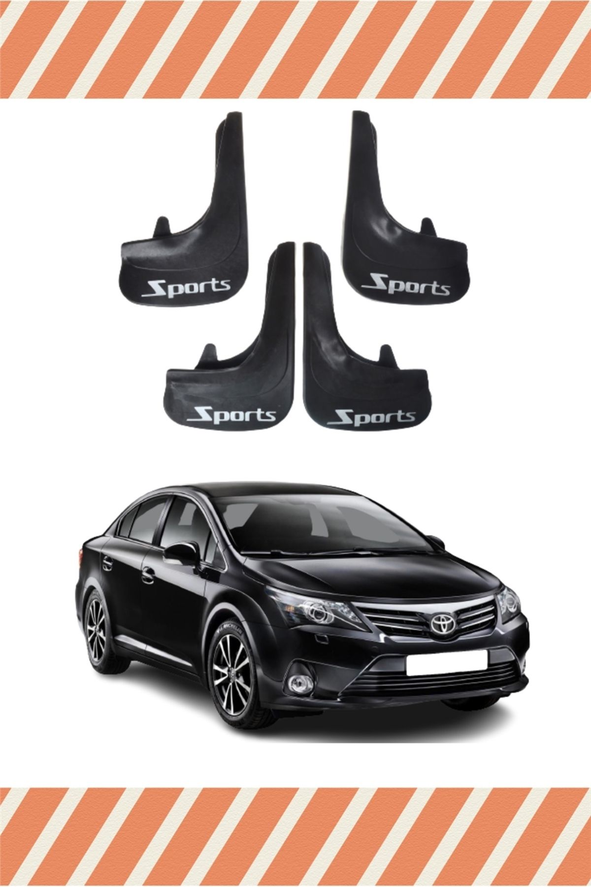 Alpax Toyota Avensis Sports Yazılı 4'lü Tozluk Çamurluk Paçalık alpax