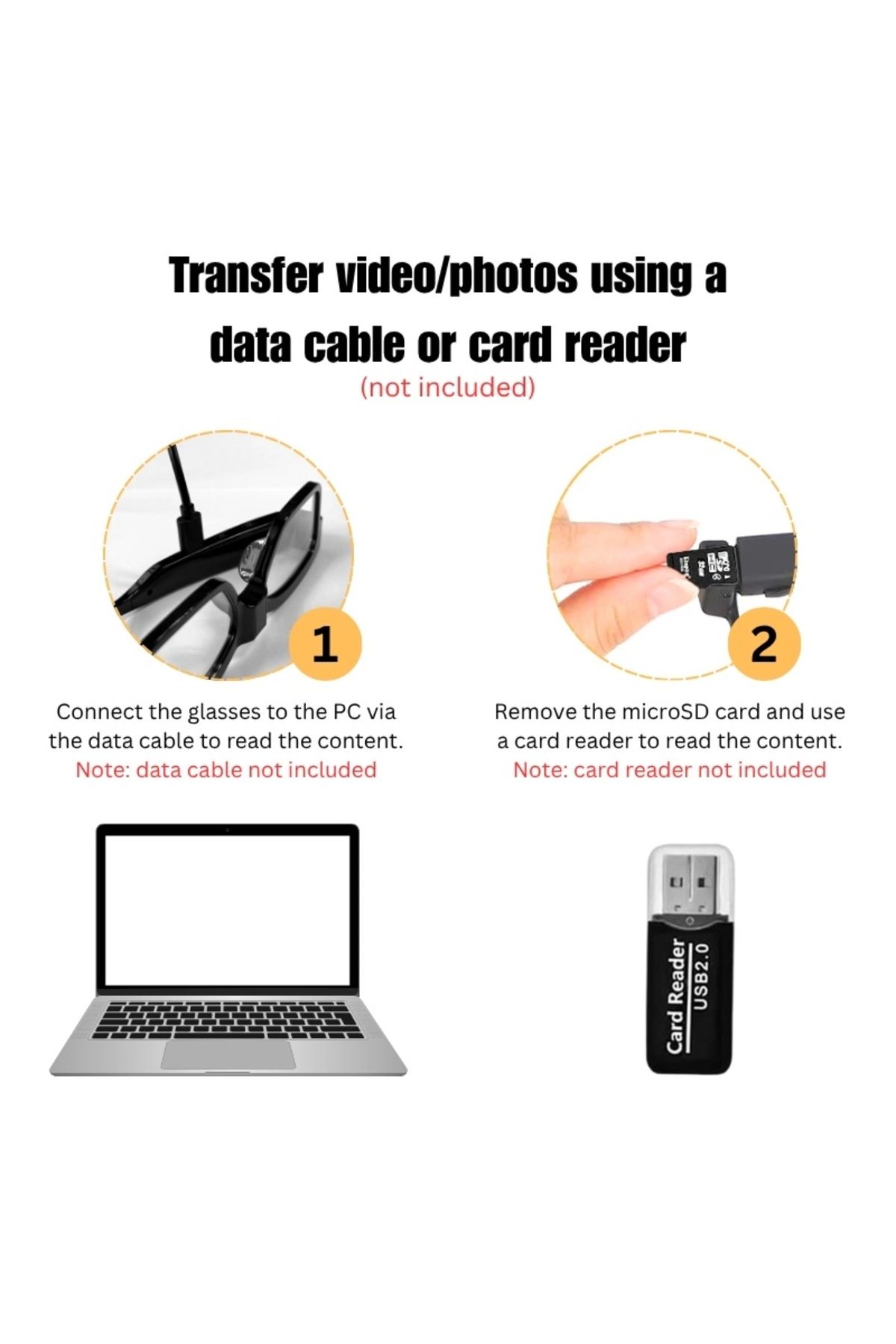 iUni-Ochelari cu cameră mini iUni G7, Full HD, vedere nocturnă, suport pentru card MicroSD 8