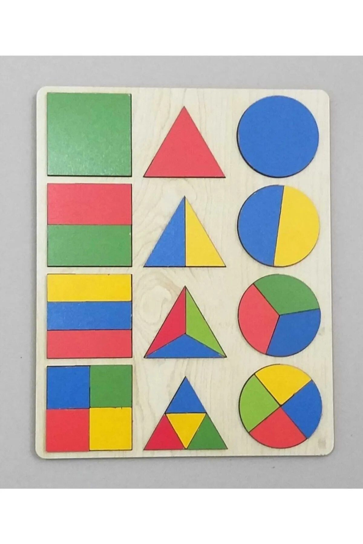 EDKZEKA renkli Ahşap Geometrik Şekiller-küçük Boy(15cm X 20cm)