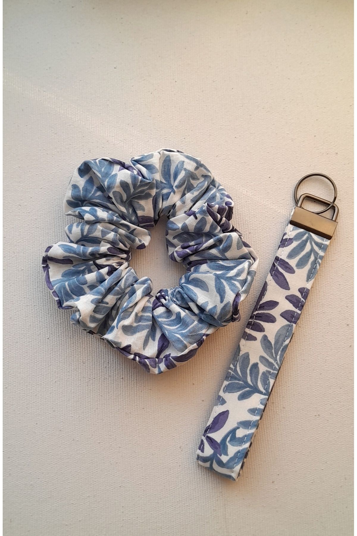 FASHION Scrunchie saç tokası ve bileklik anahtarlık seti