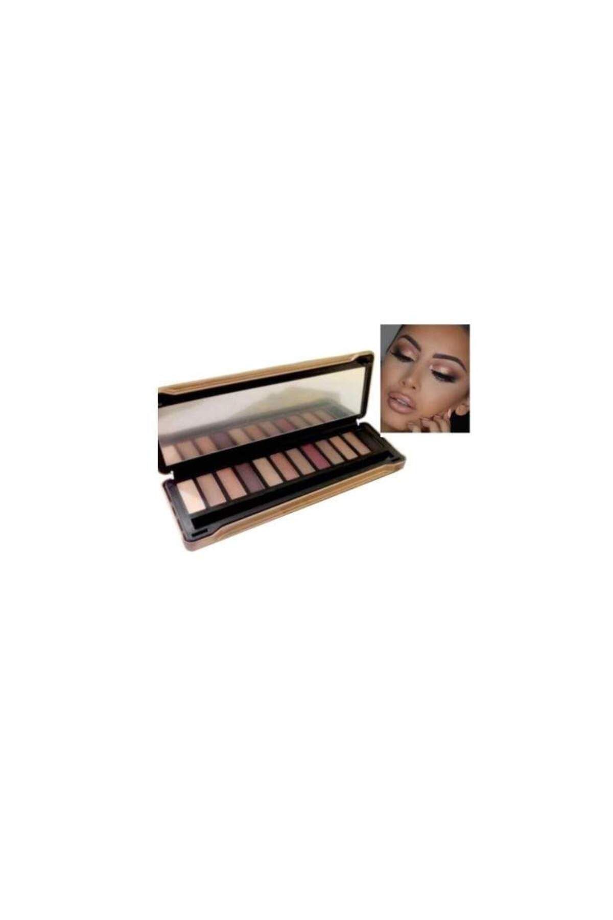 SIKS-® eyeshadow palette N4 with 12 shades, kit with mirror, nude 4