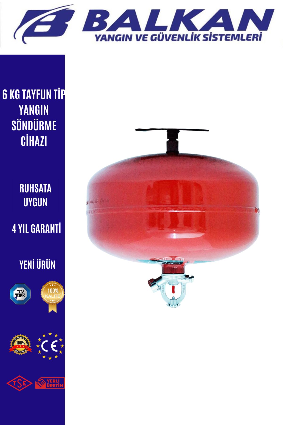 Balkan Ticaret 6 KG TAYFUN TİP YANGIN SÖNDÜRME CİHAZI
