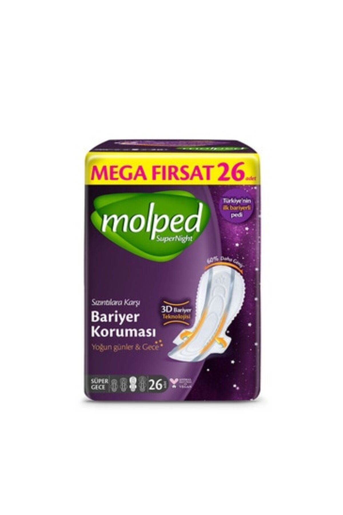 NW NessiWorld Nessiworld Molped SüperNight Süper Gece Ped 26 Adet