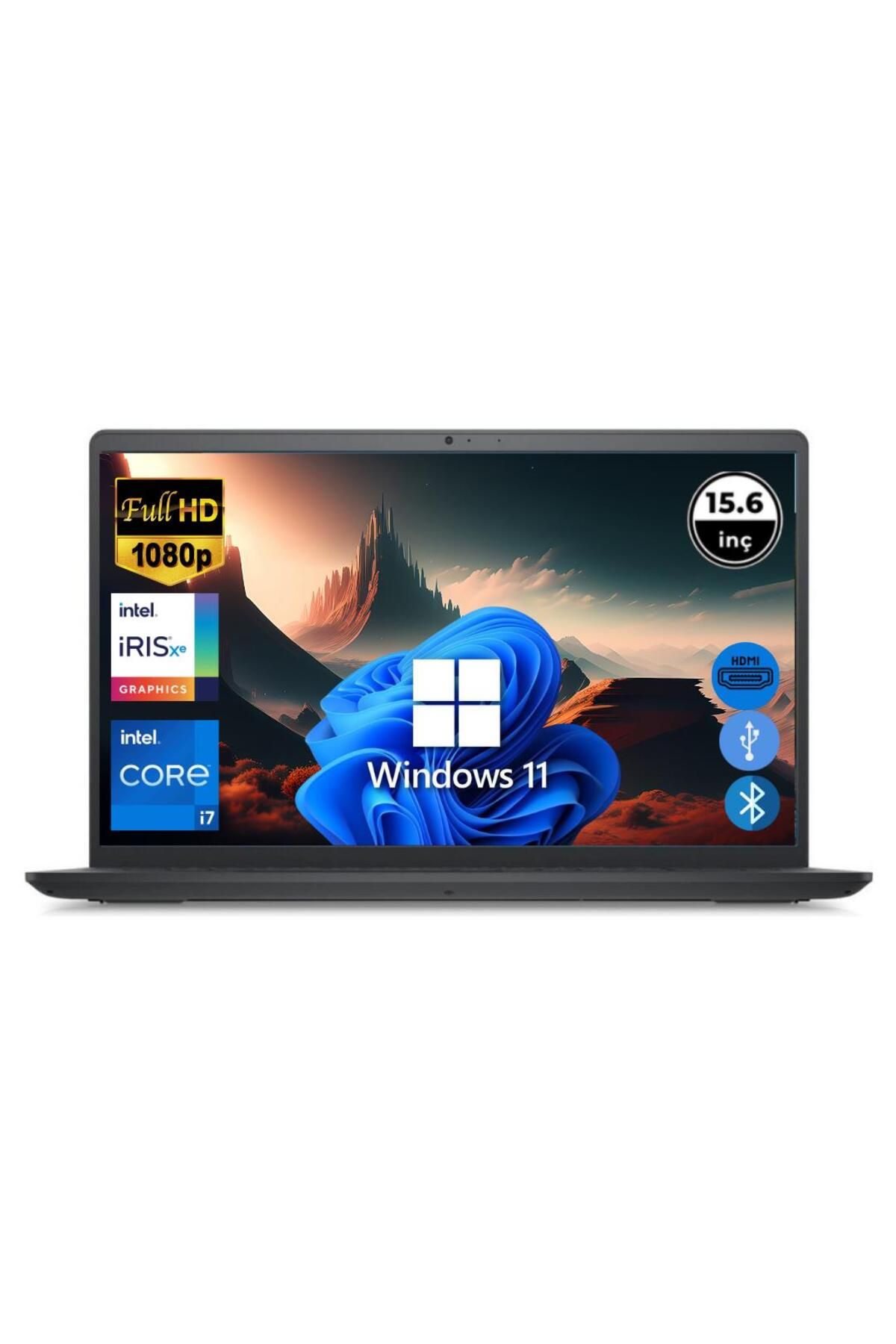 Dell Inspiron 3520 i7 1255U 32GB 2TB M.2 SSD I35201013U ATL137 O/B 15.6" Win11Pro Taşınabilir Bilgis