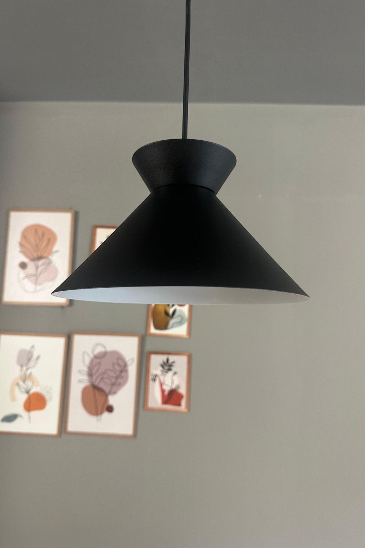 Bamyum Tolvia Siyah Tekli Avize İç Mekan Aydınlatma Dekoratif Mutfak Cafe Salon