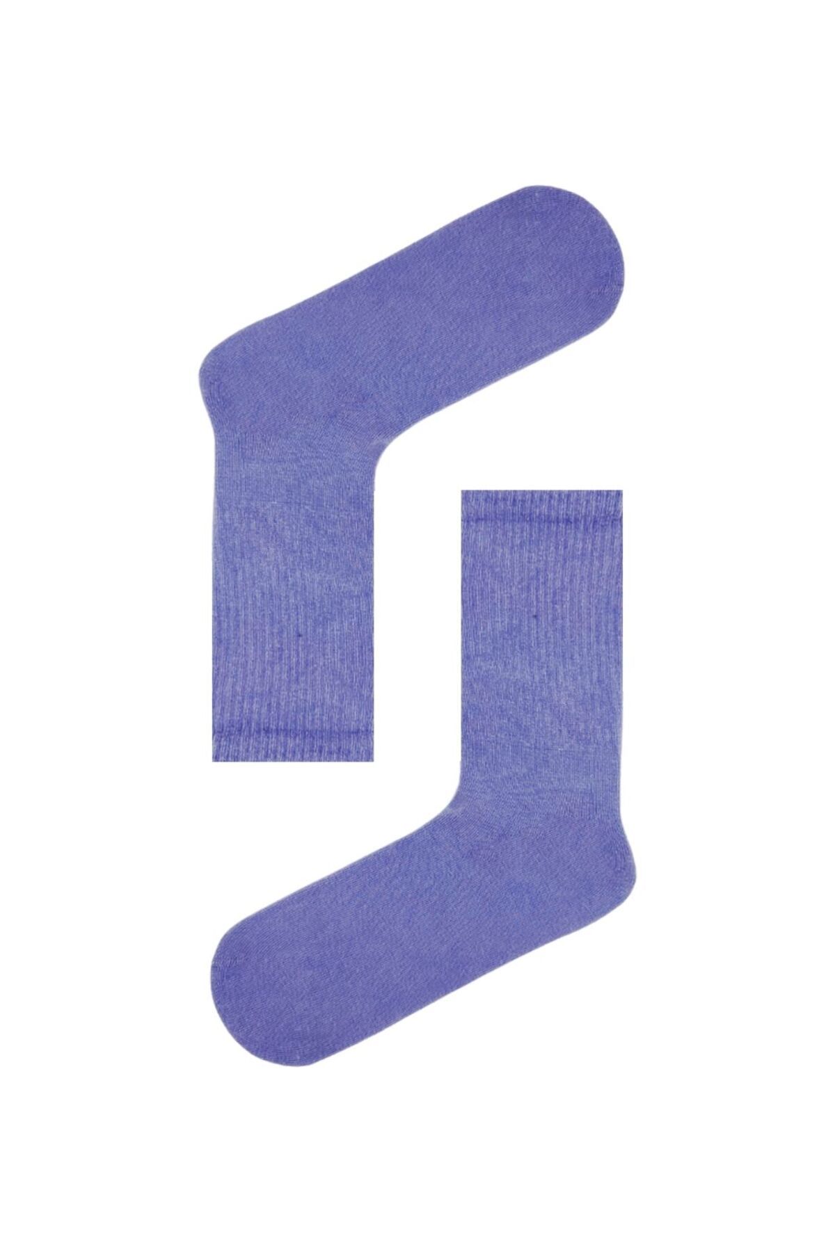 CARNAVAL SOCKS Koyu Lilla Renkli Düz Tenis Çorap