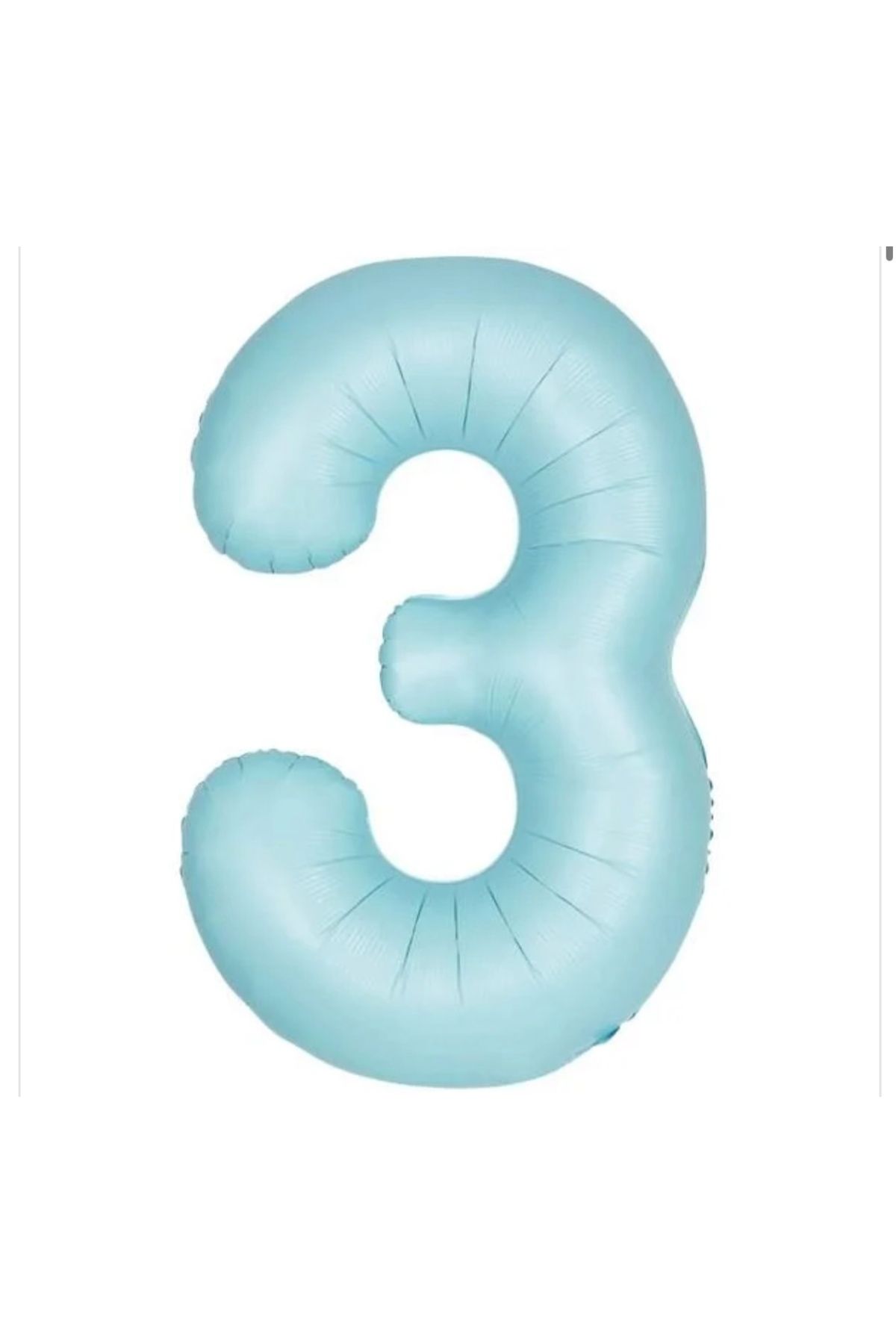 Deniz Party Store 3 yaş Bebe Mavisi 36 - 40 Cm Folyo Balon
