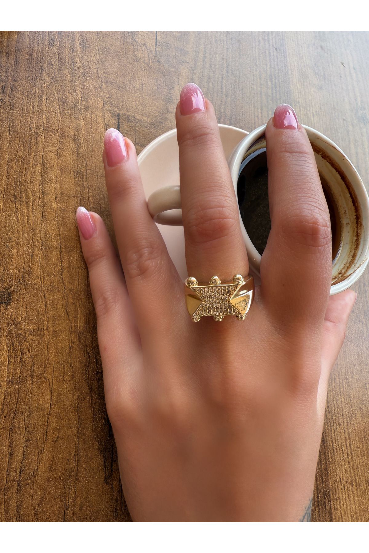 HeyYou Jewelry Ayarlı vivid yüzük