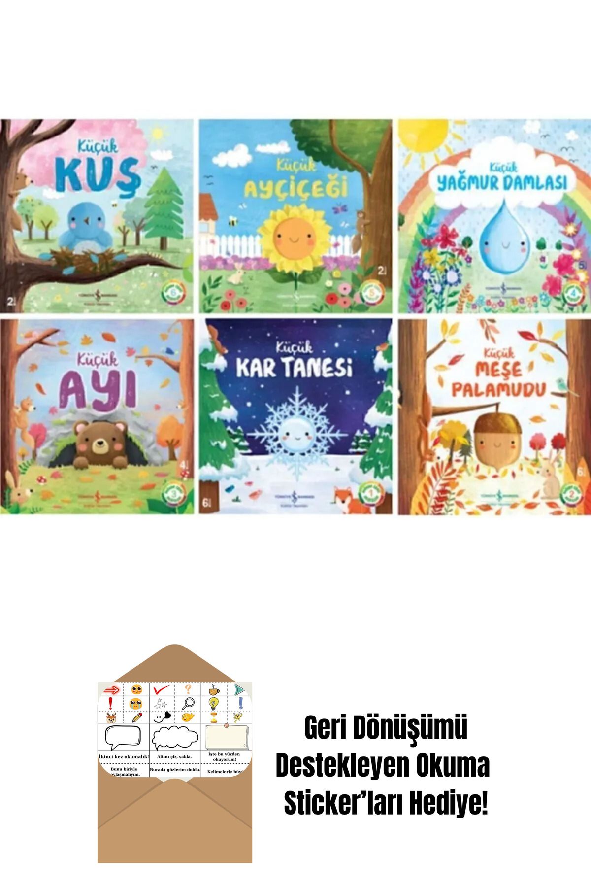 TÜRKİYE İŞ BANKASI KÜLTÜR YAYINLARI Doğanın Eşsiz Hikayeleri Serisi 6 Kitap Set + Okuma Sticker'ları