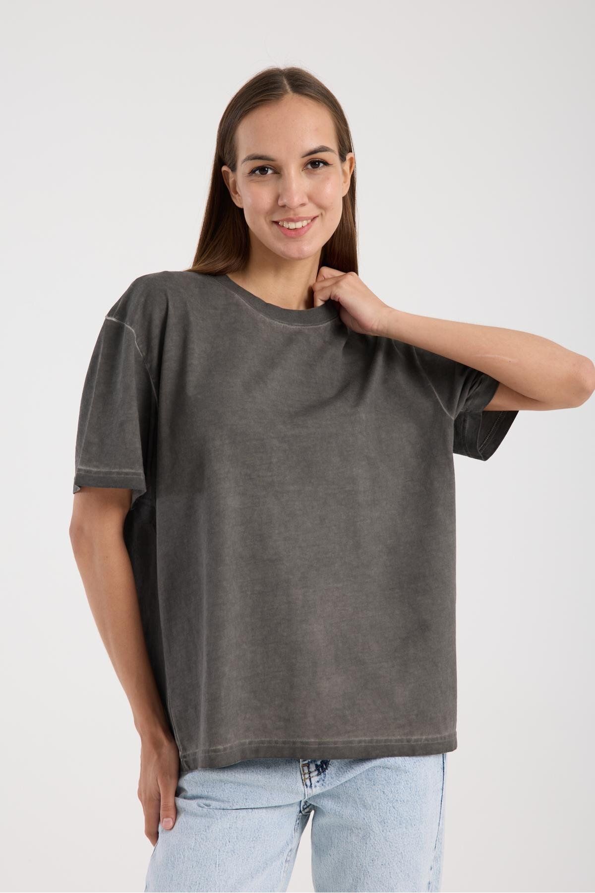 Store %100 Pamuk Kadın Oversize T-Shirt Şık Ve Rahat Giyim