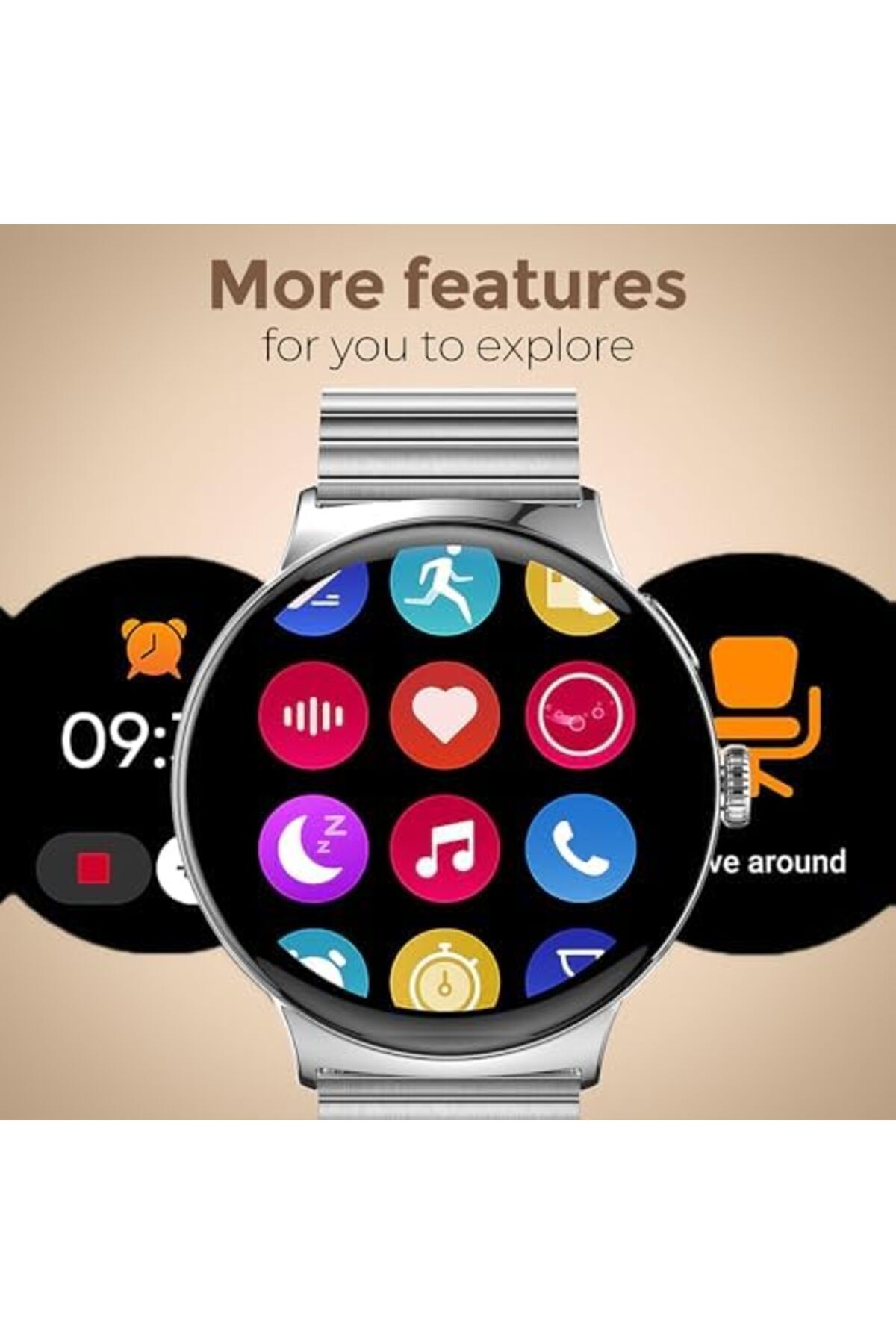 Faster-Nerv Watch 4 Pro – 1.43-Inch AMOLED Display Smartwatch 5