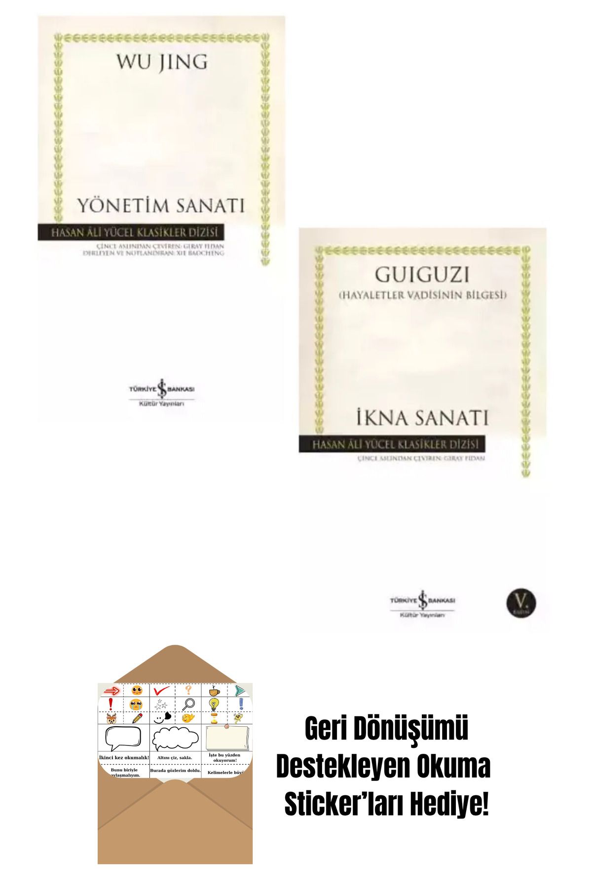 TÜRKİYE İŞ BANKASI KÜLTÜR YAYINLARI Yönetim Sanatı + İkna Sanatı 2 Kitap Set + Okuma Sticker'ları
