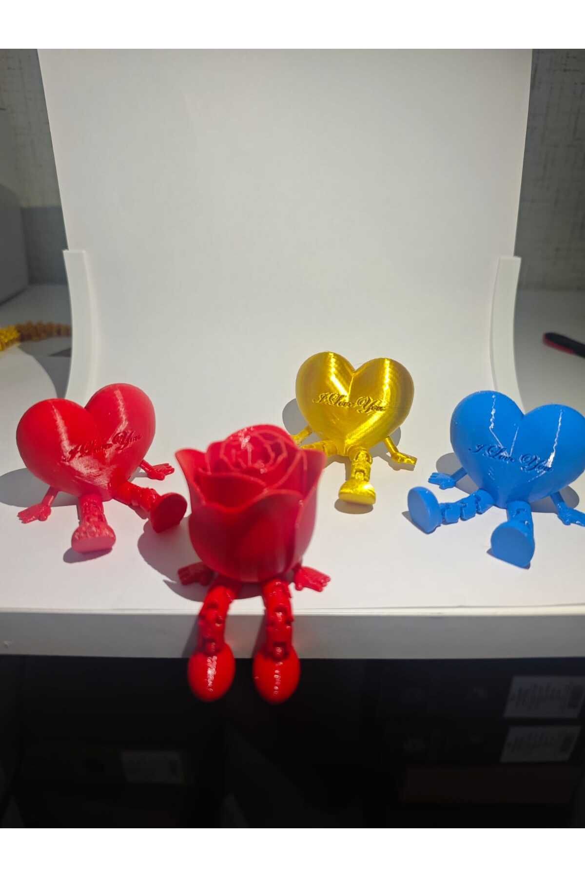 NO BRAND MinikKalpler ve Gül – Her Yere Aşk Serpiştirin! - 3D BASKI