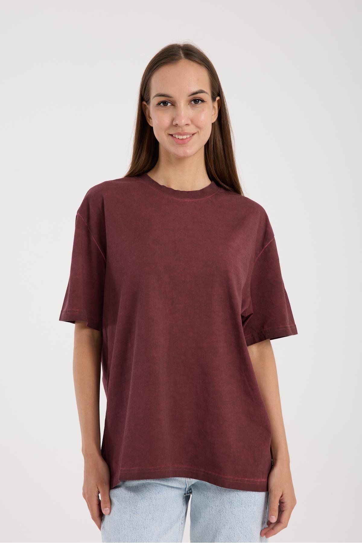Store %100 Pamuk Kadın Oversize T-Shirt Şık Ve Rahat Giyim