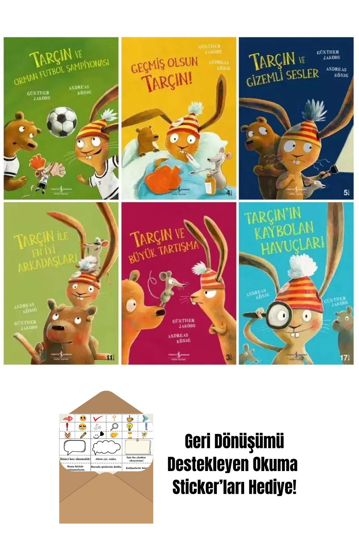 TÜRKİYE İŞ BANKASI KÜLTÜR YAYINLARI Tarçın Serisi 6 Kitap Set + Okuma Sticker'ları