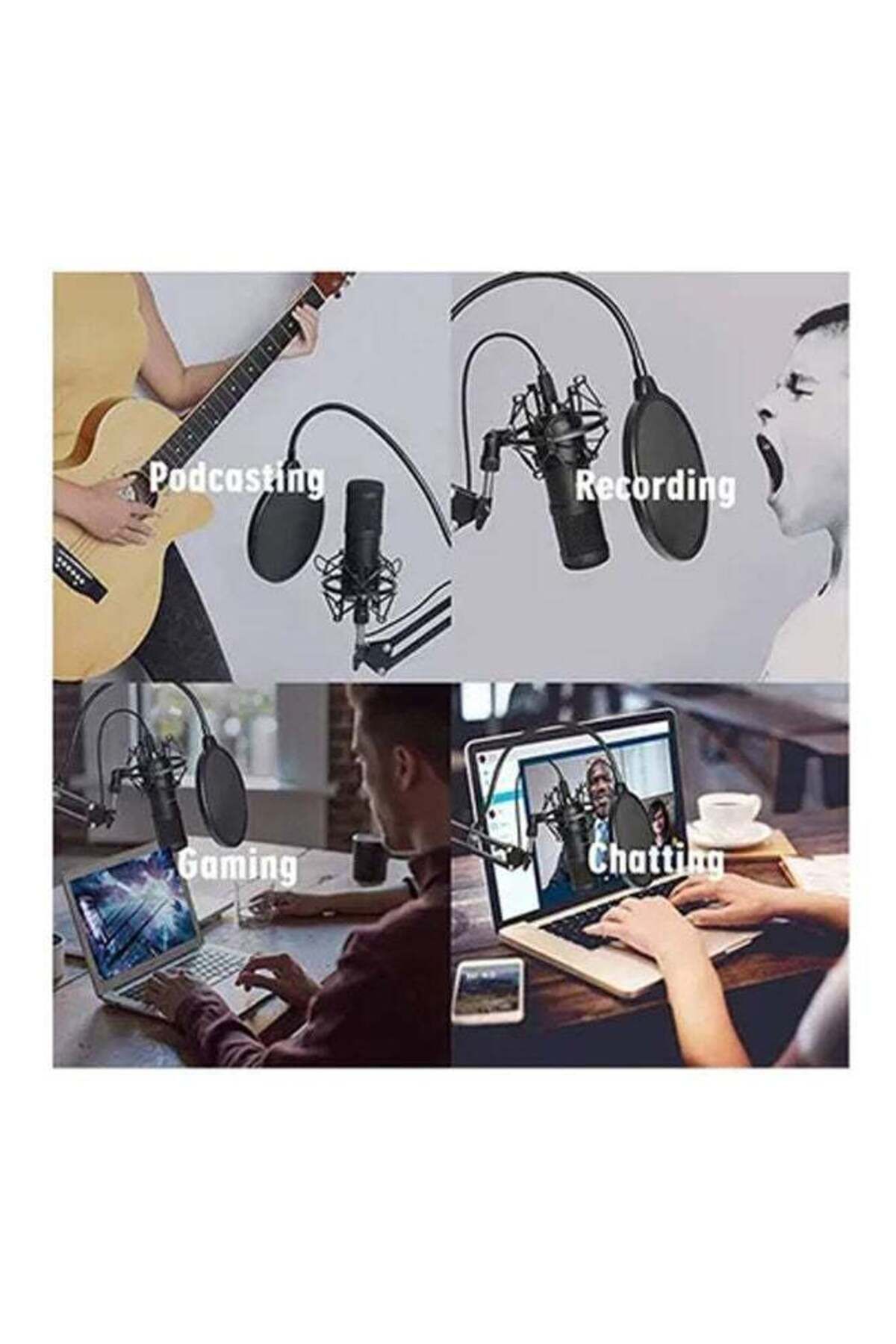 COOYA-V8S Live Streaming Sound Effect Adjustment Sound Card & Microphone Complete Kit 4
