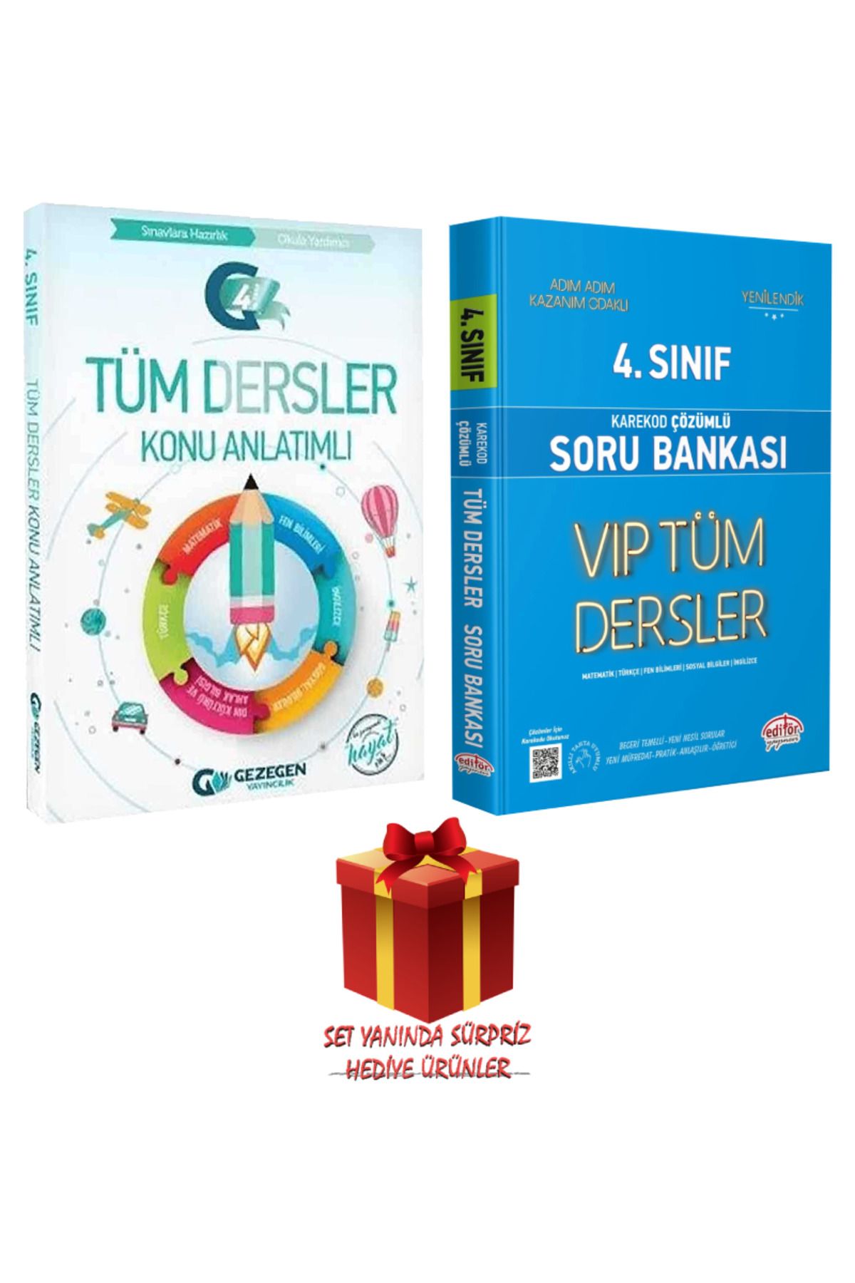 Gezegen Yayıncılık 4. Sınıf Tüm Dersler Konu Anlatımı+ Editör 4. Sınıf VIP Tüm Dersler Soru Bankası+ Sürpriz Hediye