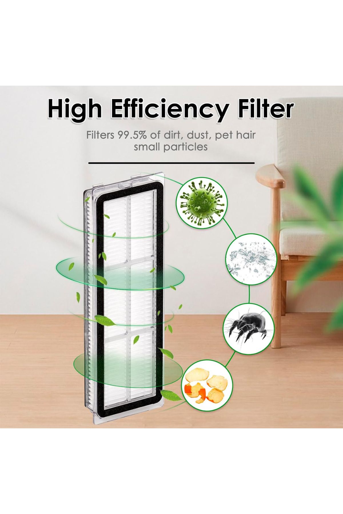 RotRever-Xiaomi Mi Robot Vacuum Mop 2 Ultra and Dreame Bot D10+Plus Compatible Hepa Filter-2 Pieces 7