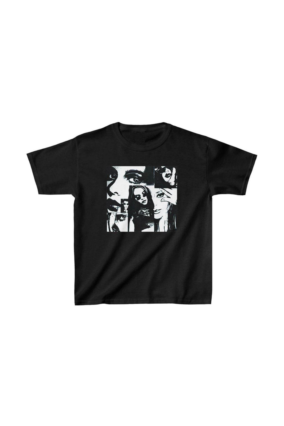 fashok Unisex Çocuk Baskılı T-Shirt - Siyah