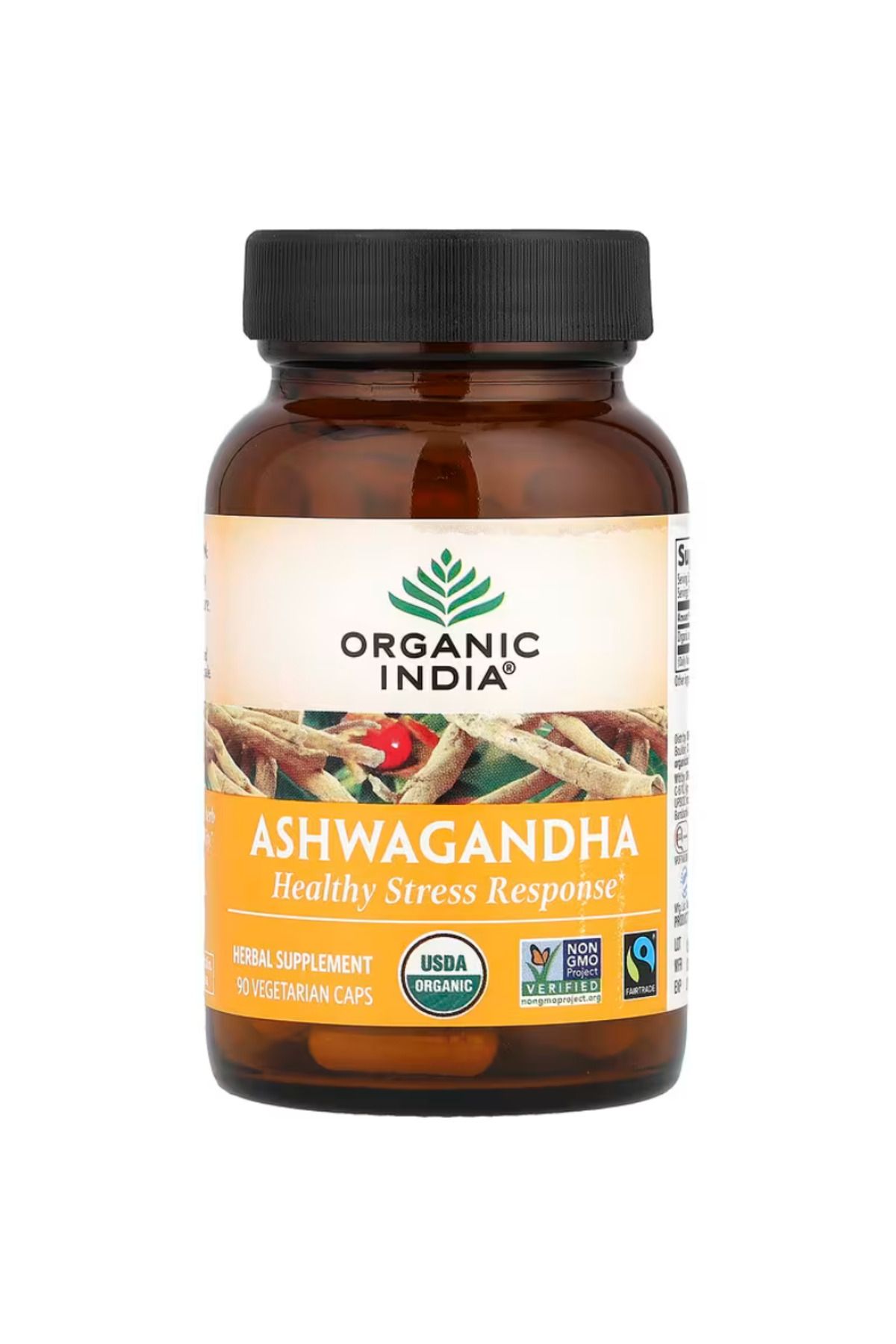 Organic India , Ashwagan.dhaa, 90 Vegetarian Caps (400 mg per Capsule)