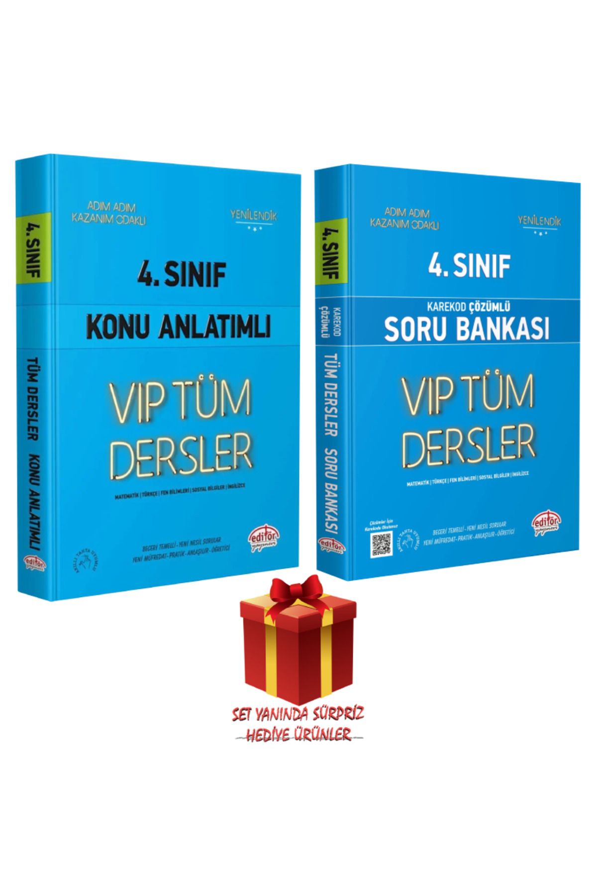 Editör Yayınevi 4. Sınıf VIP Tüm Dersler Konu Anlatımı+ 4. Sınıf VIP Tüm Dersler Soru Bankası+ Sürpriz Hediye