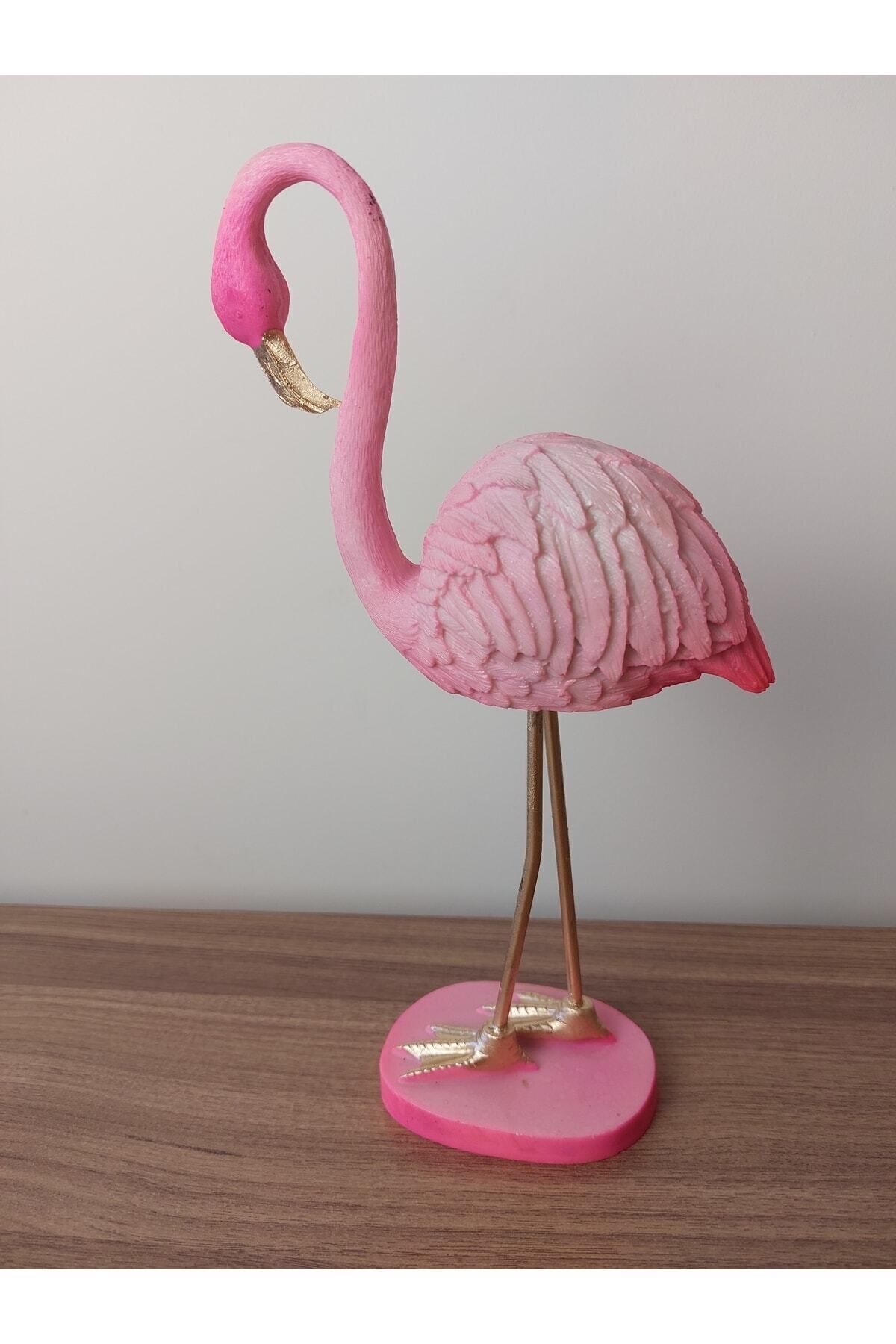 DEKORANLA Şık Pembe Flamingo Tasarımlı Renkli Çocuk Kitabı