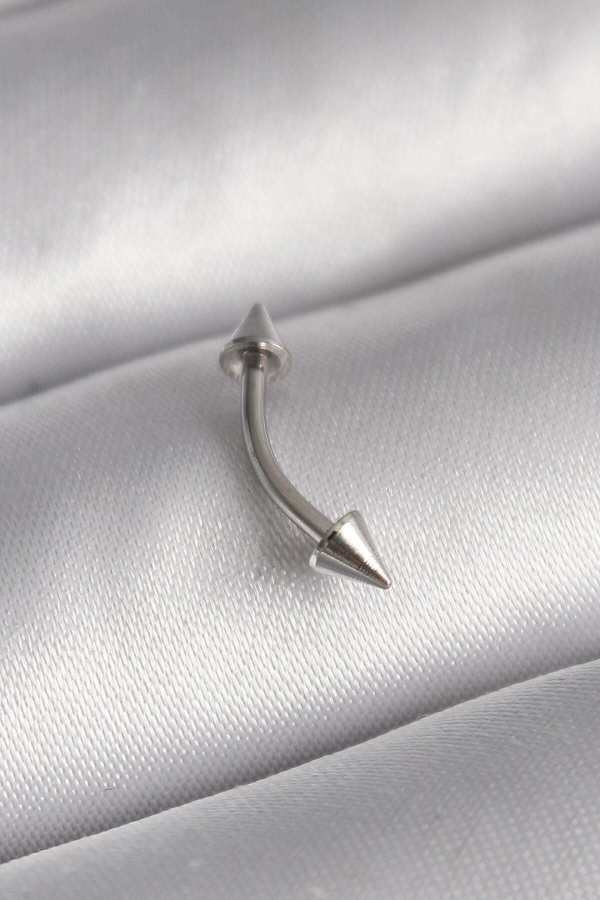 AfraBeauty 316L Çelik Gümüş Renk Çivi Model Piercing