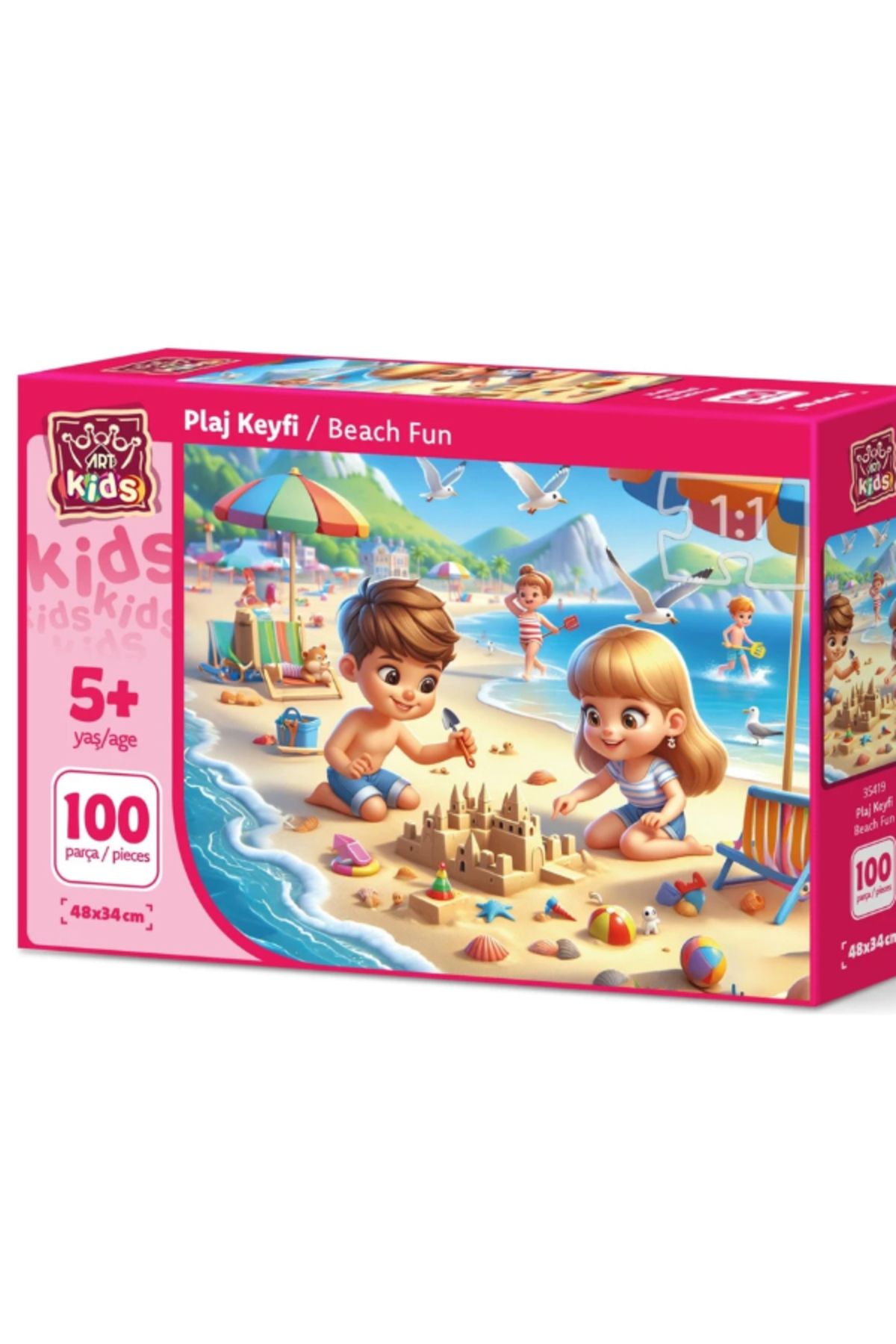 ART Çocuk Plaj Keyfi 100 Parça Puzzle